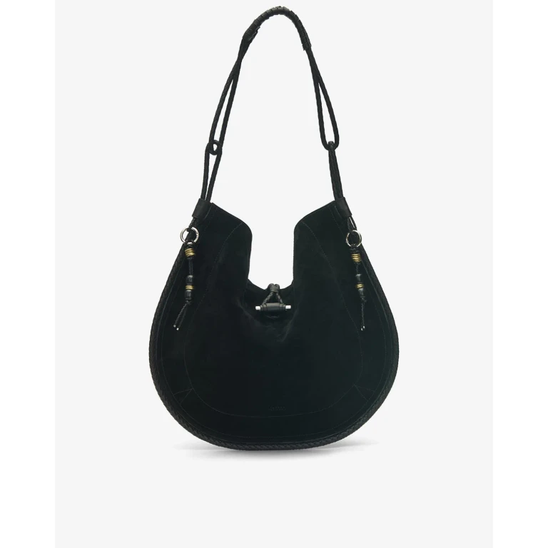 Sac Oskan Hobo Soft - Femme - Noir Et Argenté - Isabel Marant