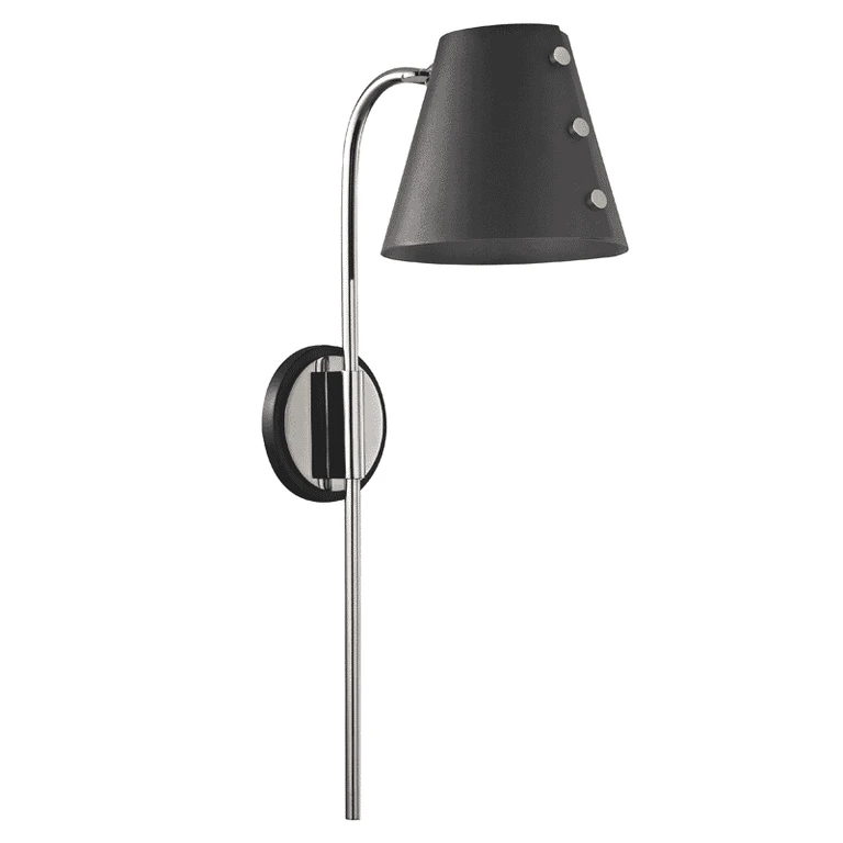 Mitzi Meta 22" Wall Sconce in Polished Nickel and Black
