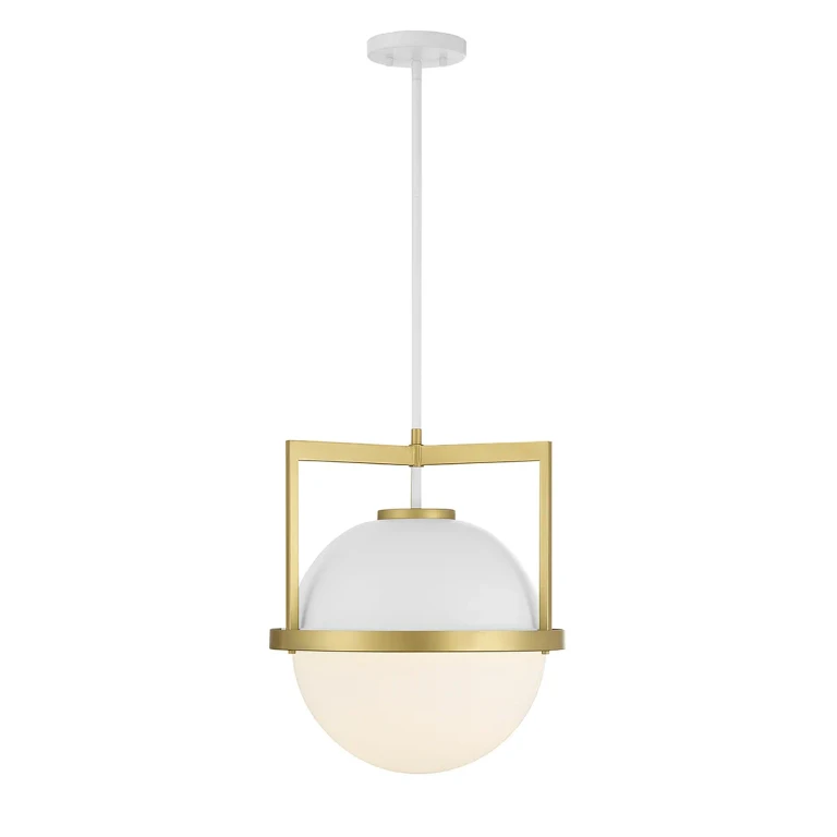 Whiteith Warm Brass One Light Pendant from the Carlysle Collection