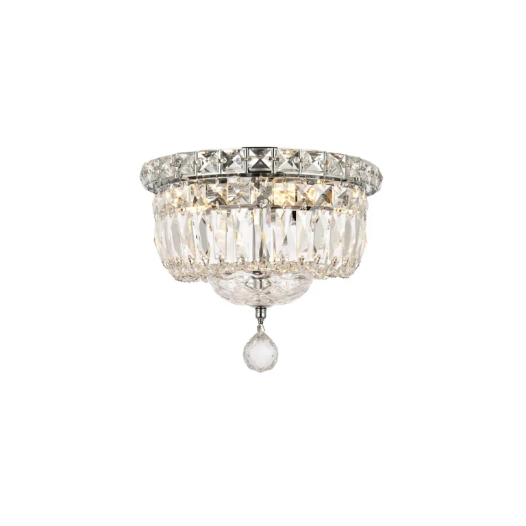 Chrome Four Light Flush Mount from the Tranquil Collection