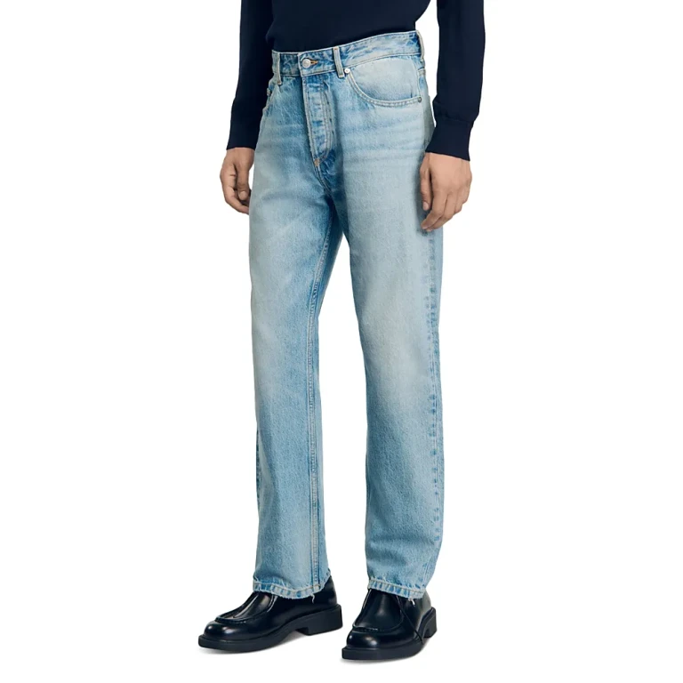Sandro Stonewashed Jeans in Light Blue