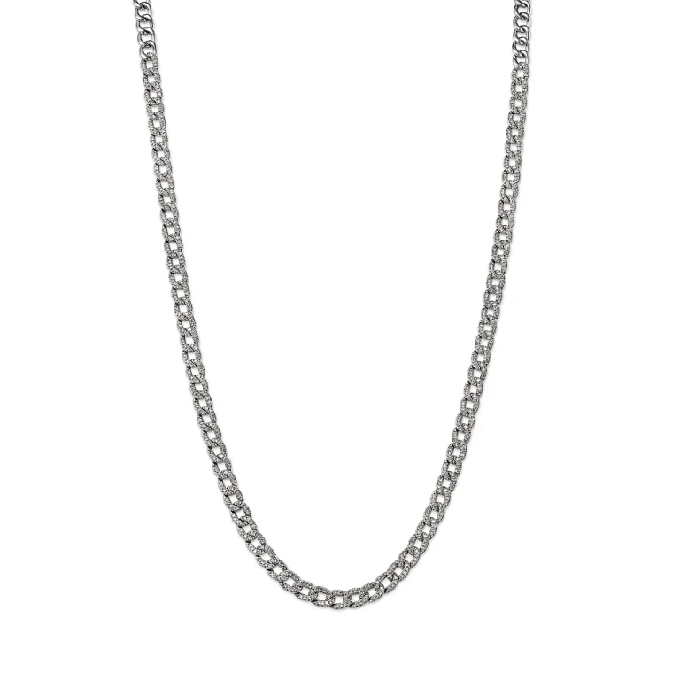 Luxe Collection Diamond Chain Necklace in 14K White Gold, 3.30 tcw