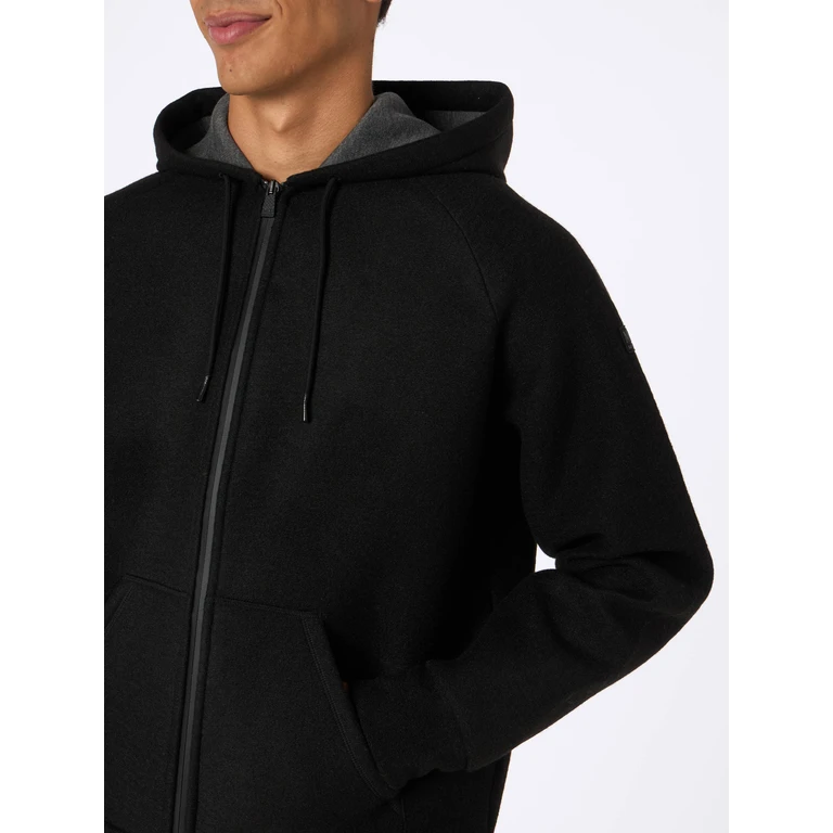 Mc2 Saint Barth Carrel Technical Fabric Sweatshirt Black Solid Color - Men