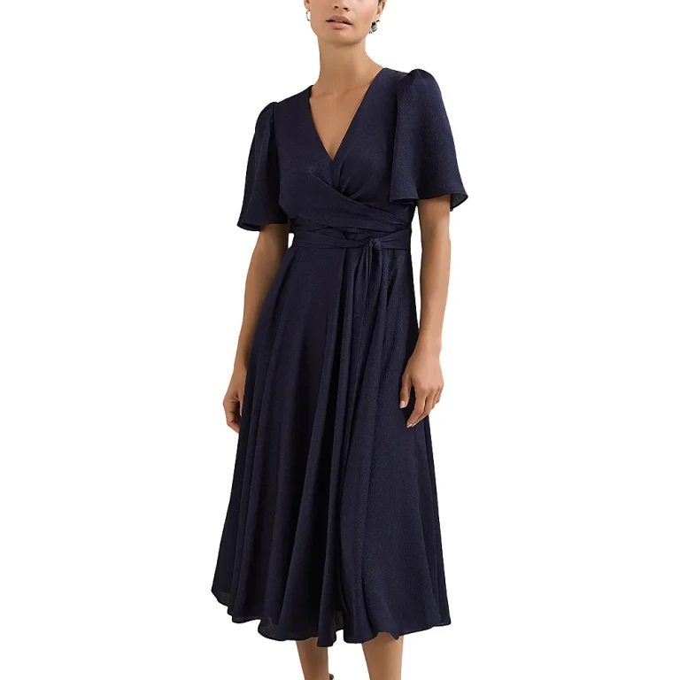 Phase Eight Abbie Textured Faux Wrap Dress