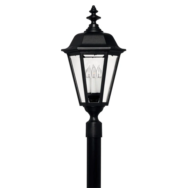 Black LED Post Top Pier Mount from the Manor House Collection