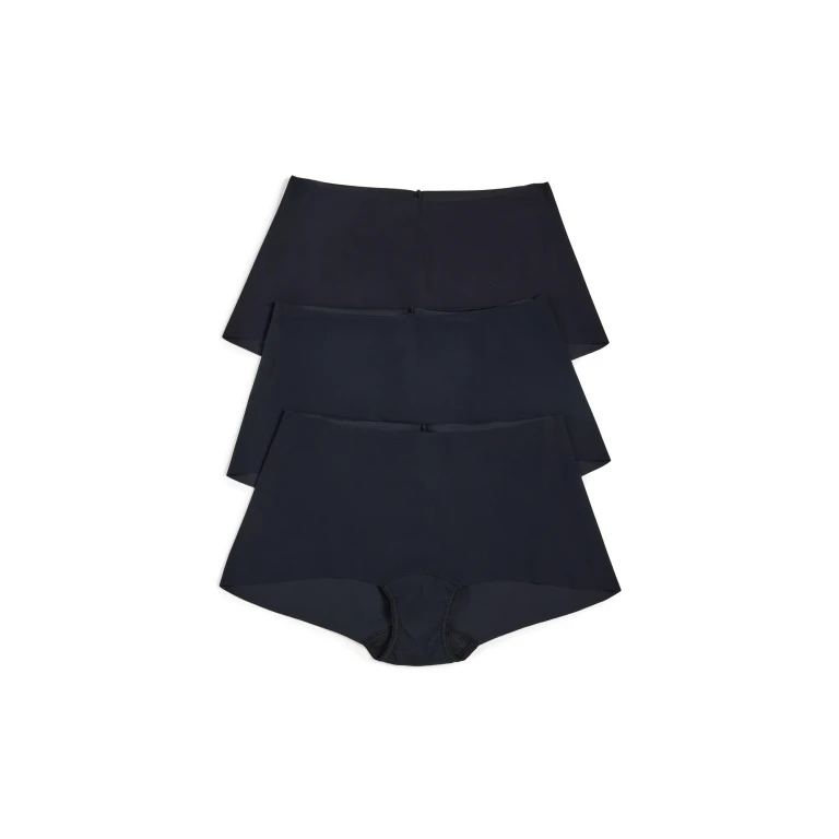 Hanky Panky Breathe Soft Boy Shorts 3 Pack Taupe L