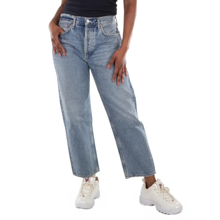 Agolde Ladies Blue Parker Low Slung Vintage Straight Jeans