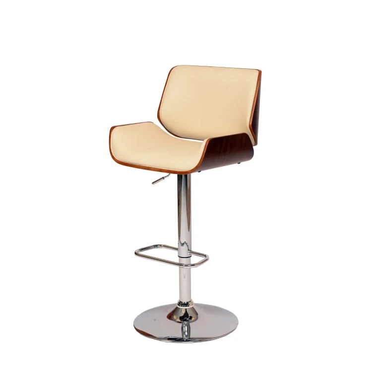 London Cream Swivel Adjustable Bar Stool