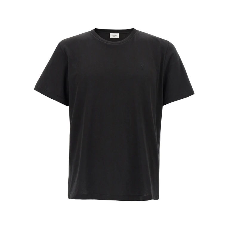 Saint Laurent Black Cotton T-Shirt - Men