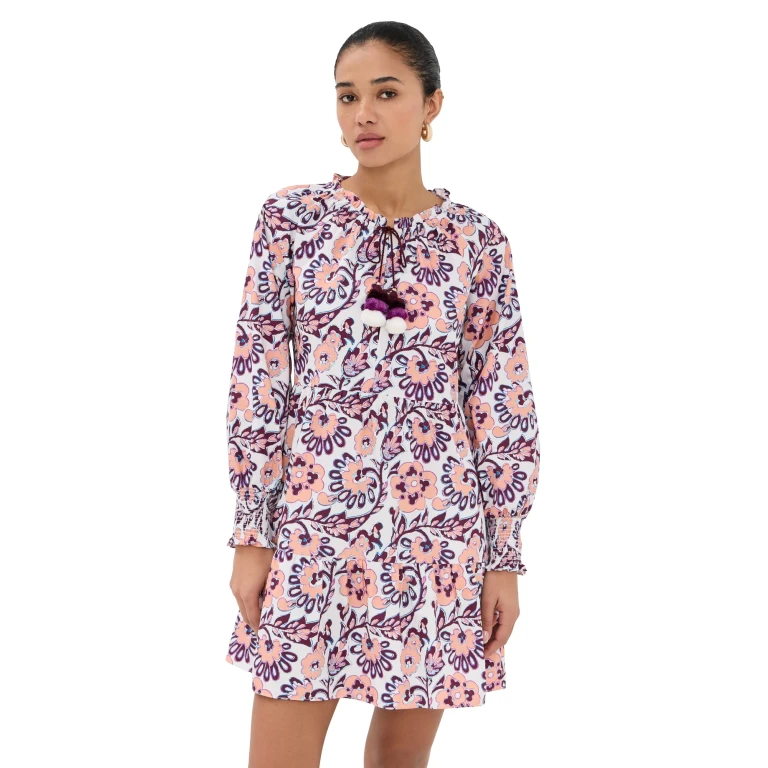 Figue Bella Dress Ibiza Floral Biscotti Beige M