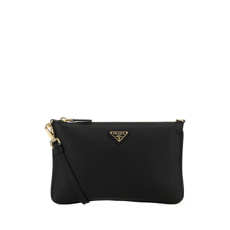 Prada Black Leather Crossbody Bag Nero Borse A Tracolla - Women