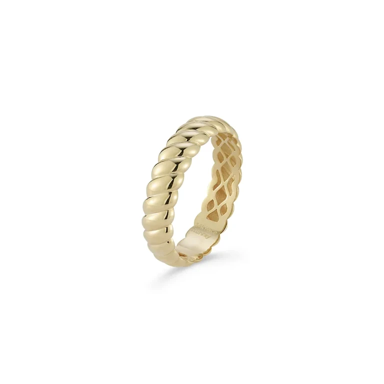 Bold Twist Ring in 14K Yellow Gold
