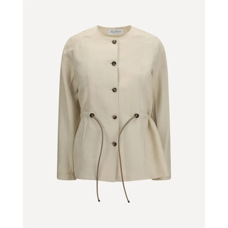 MAX MARA Carezza Jacket in linen and silk blend Female 46