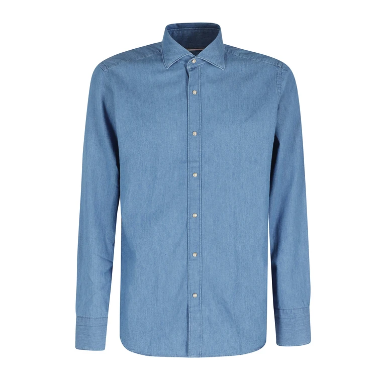 Tintoria Mattei Denim Trattamento Stone Blue Cotone Camicia - Men