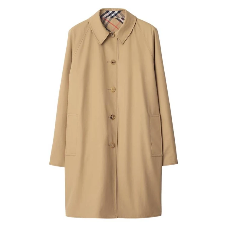 Burberry Check Reversible Gabardine Car Coat