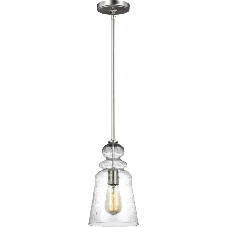 Brushed Nickel One Light Pendant from the Kea Collection