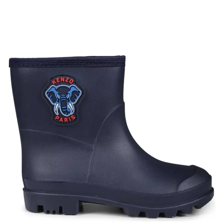 Kenzo Kids Elephant Patch Rain Boots
