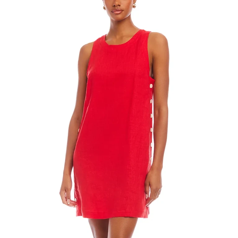 Fifteen Twenty Clarice Side Button Shift Dress