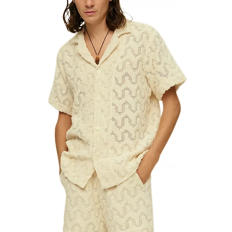 OAS Atlas Cuba Crochet Shirt Off White S