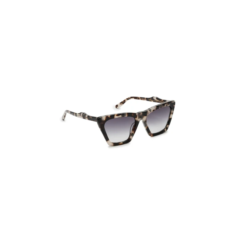 Illesteva Lisbon Sunglasses White Tortoise w/ Grey Gradient One Size