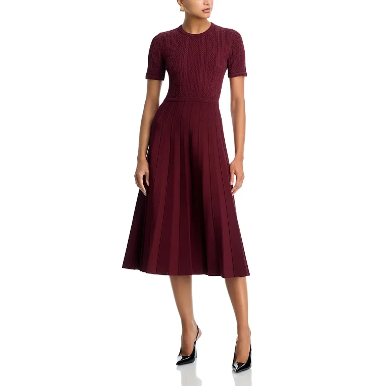 Jason Wu Collection Cable Knit Midi Dress