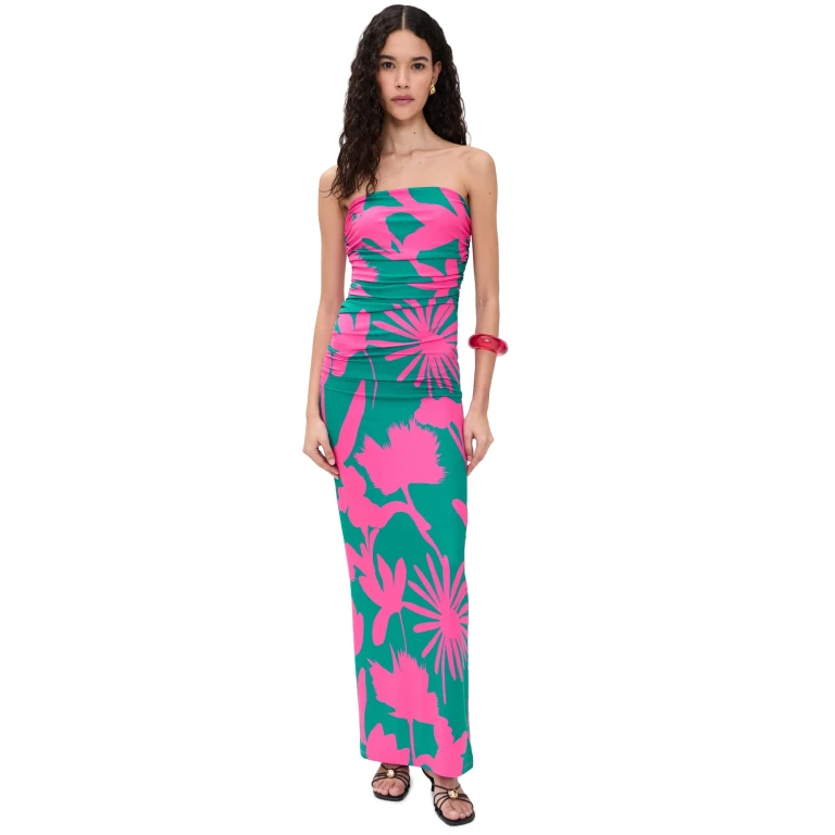 Eywasouls Malibu Tracy Dress Fuchsia Flora S