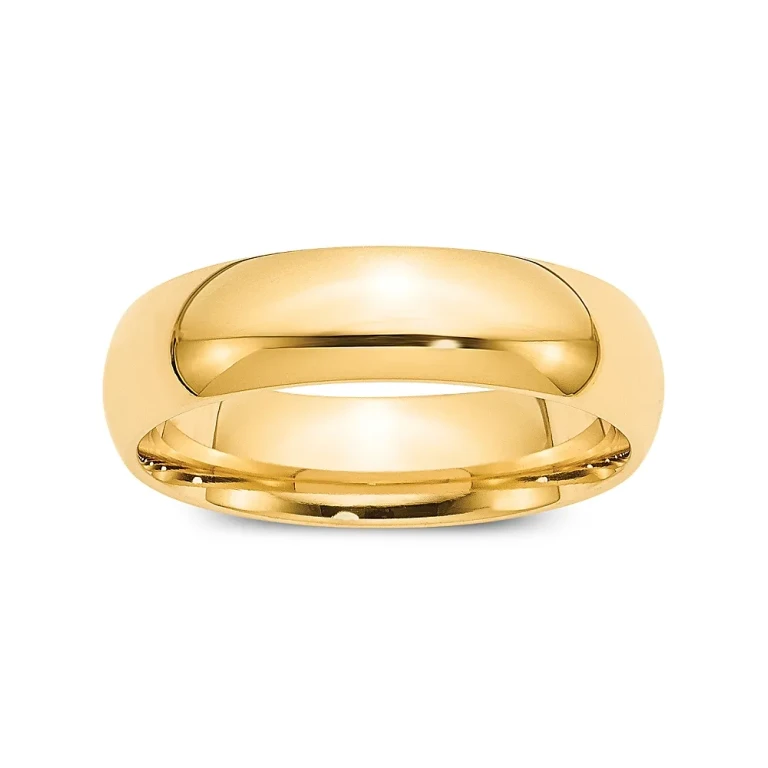 Men's 6mm Comfort Fit Band Ring in 14K Yellow Gold