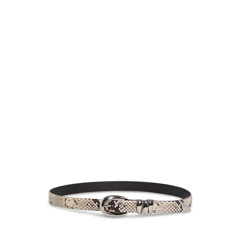Madewell Women's Triple Keeper Snake Embossed Leather Belt