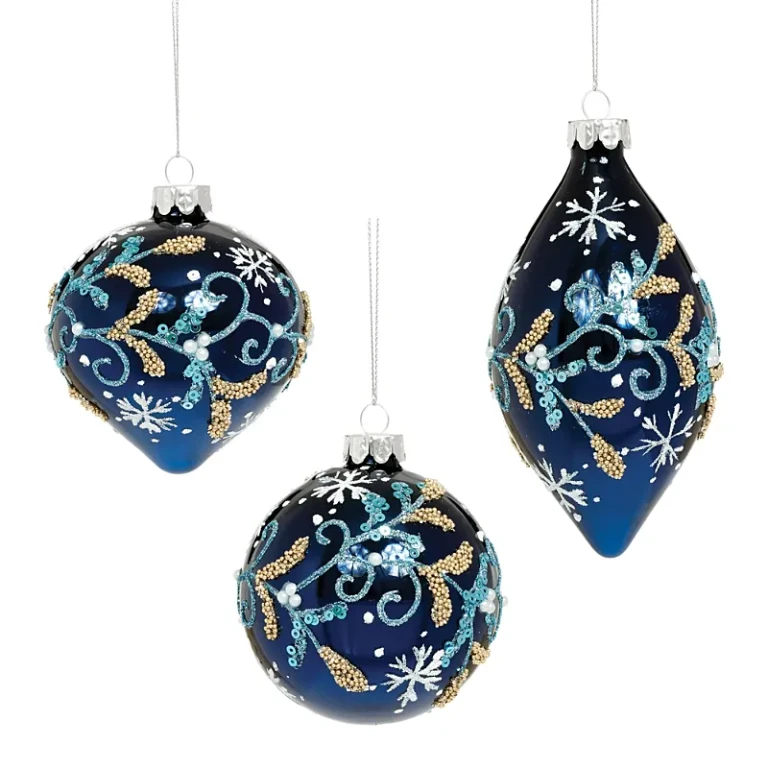Mark Roberts Glitter Snowflake Ornaments, Set of 6