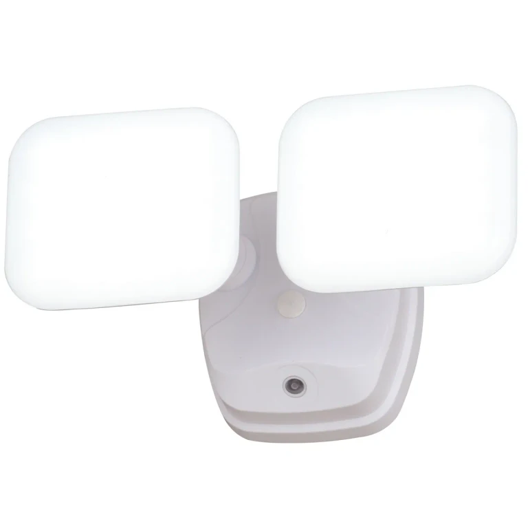 White LED Outdoor Dusk to Dawn Flood Light from the Theta Collection