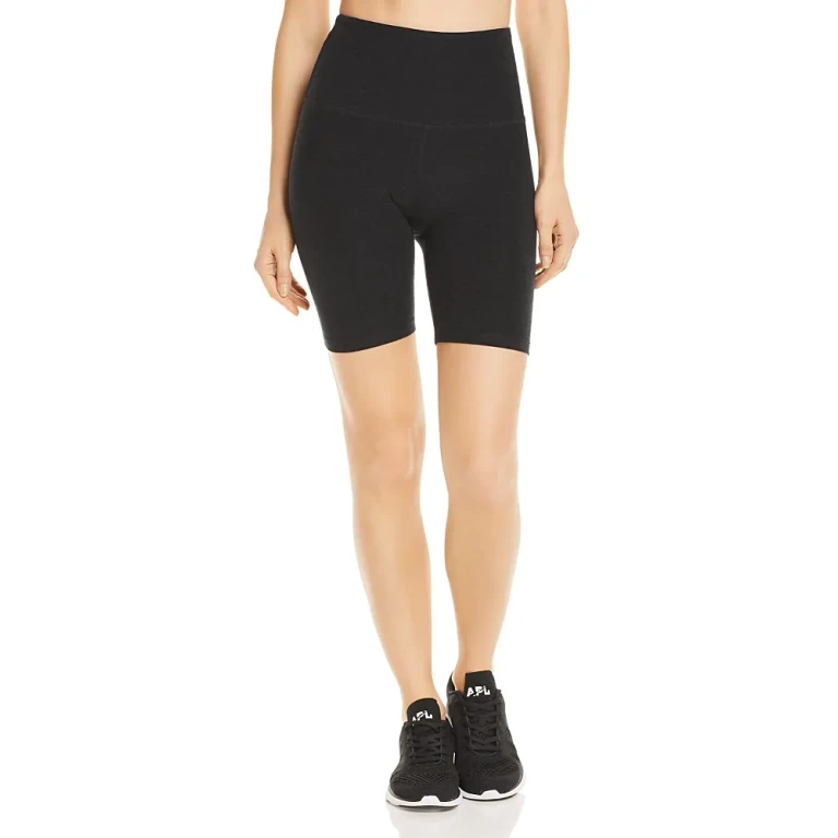 Beyond Yoga High Waisted Biker Shorts Darkest Night XS