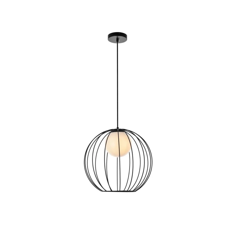 Black One Light Pendant from the Wetzel Collection