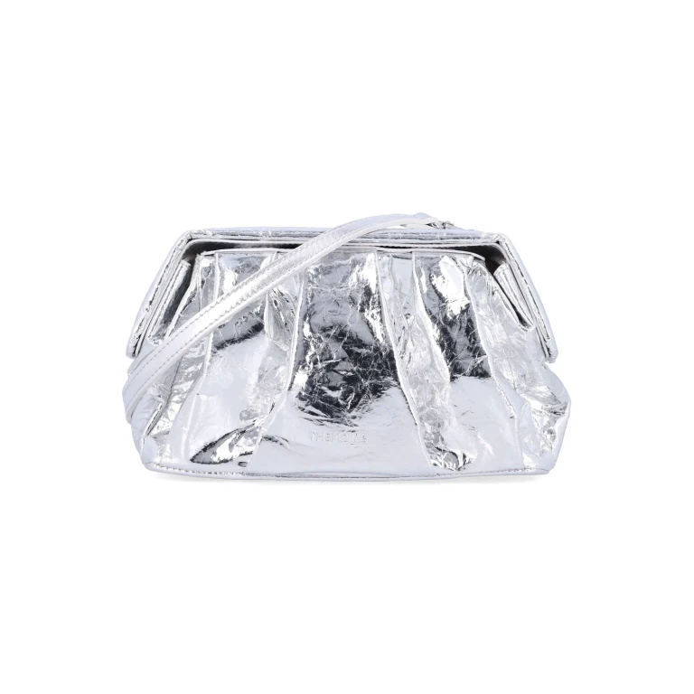 Themoirè Afrodite Metallic Silver Clutch