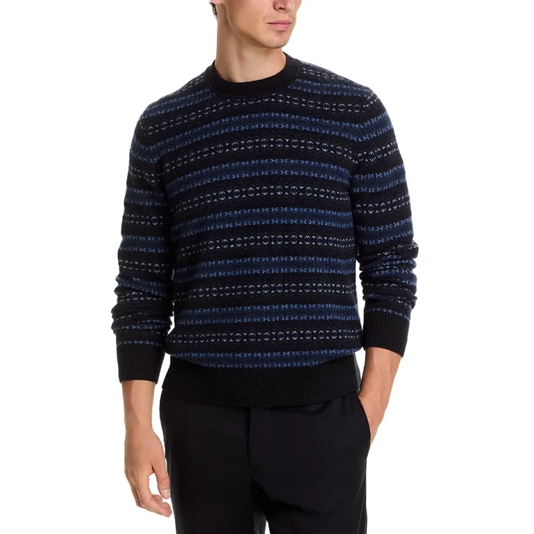 Fair Isle Striped Cashmere Sweater - Exclusive