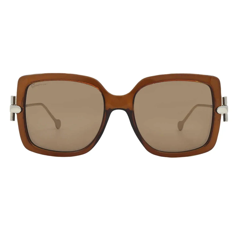 Salvatore Ferragamo Brown Square Ladies Sunglasses SF913S 210 55