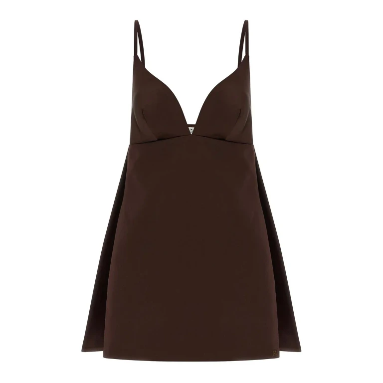Elisabetta Franchi Robe Au Genou - Marron