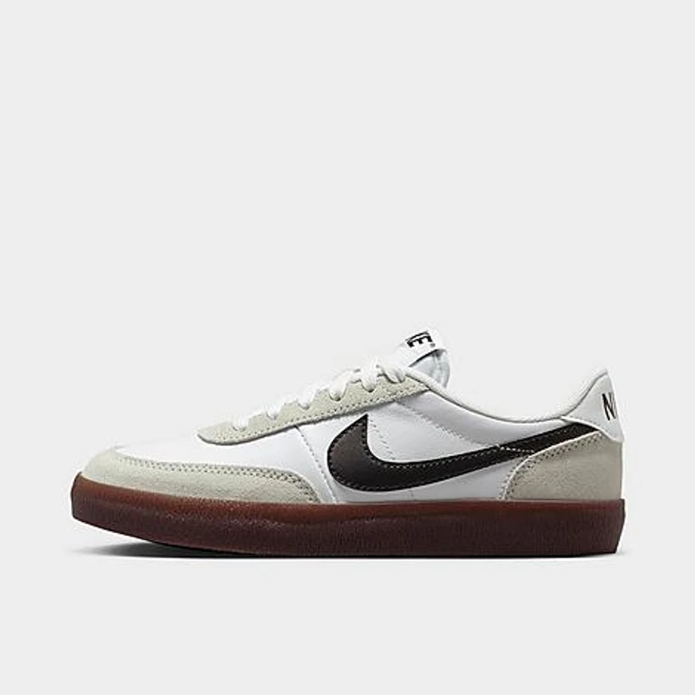 Nike Big Kids Killshot 2 Casual Shoes in White/Light Silver/Gum Dark Brown Size: 3.5