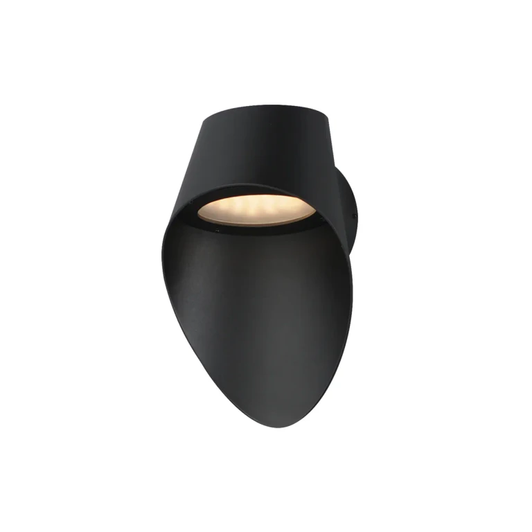 Black LED Outdoor Wall Sconce from the Cape Collection