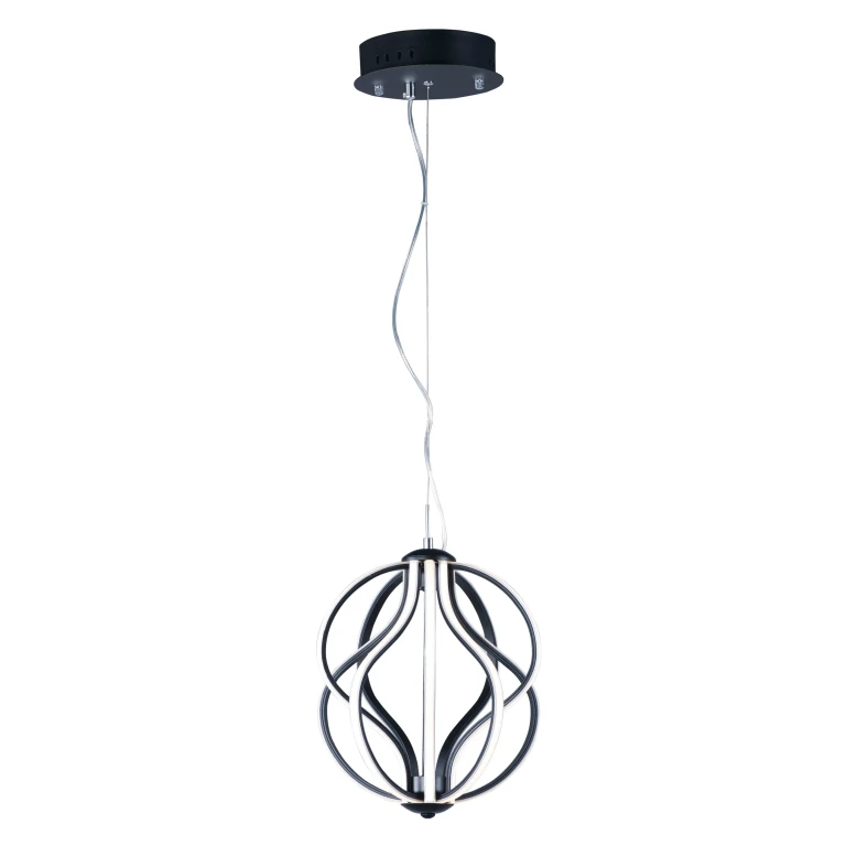 ET2 Lighting Aura 12" LED 10-Light Pendant in Black