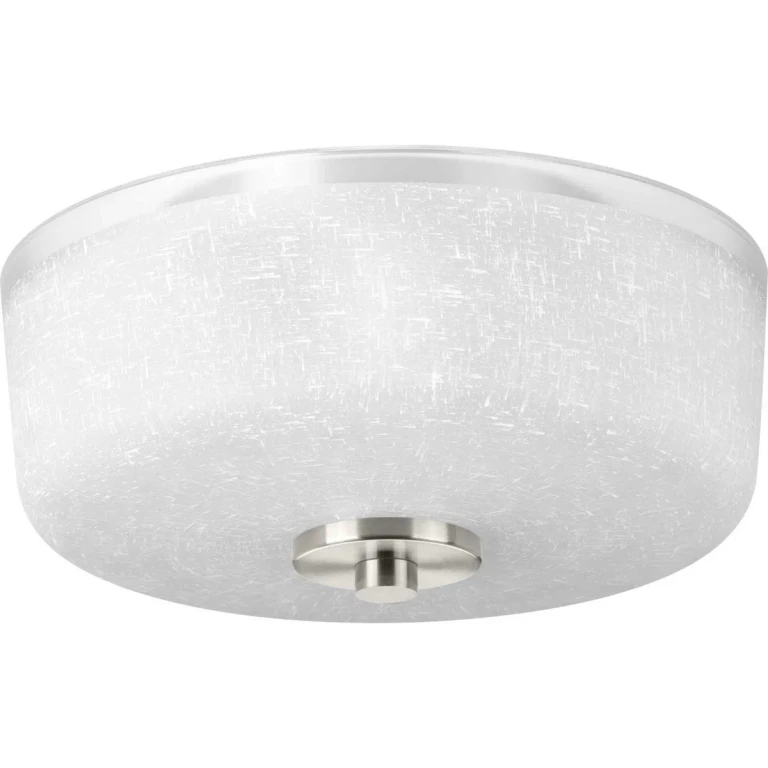 Brushed Nickel Two Light Flush Mount from the Alexa Collection