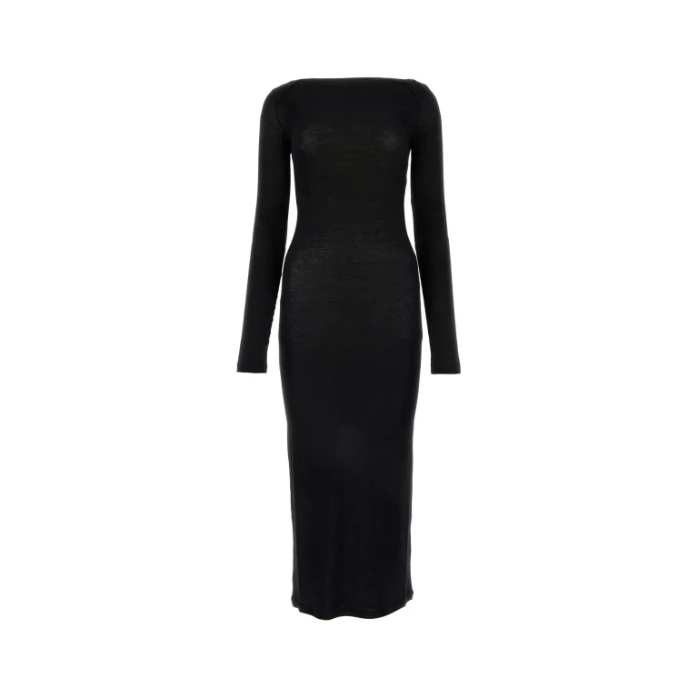 Abito Saint Laurent in misto viscosa nero