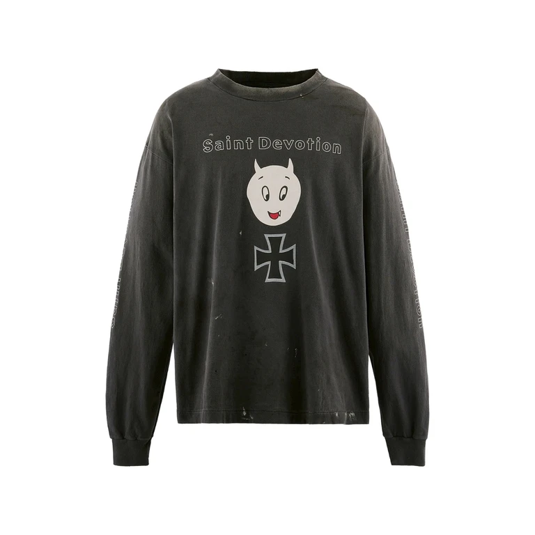 Saint Mxxxxxx Long-sleeve Graphic-print T-shirt