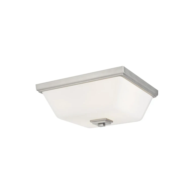 Brushed Nickel Two Light Flush Mount from the Ellis Harper Collection