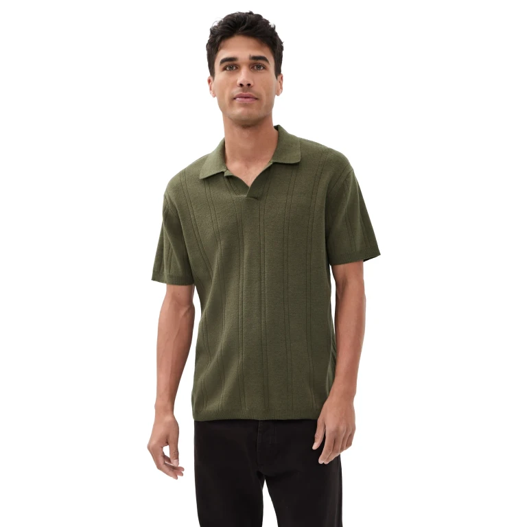 Taylor Stitch The Valencia Sweater Polo Cilantro Rib 44