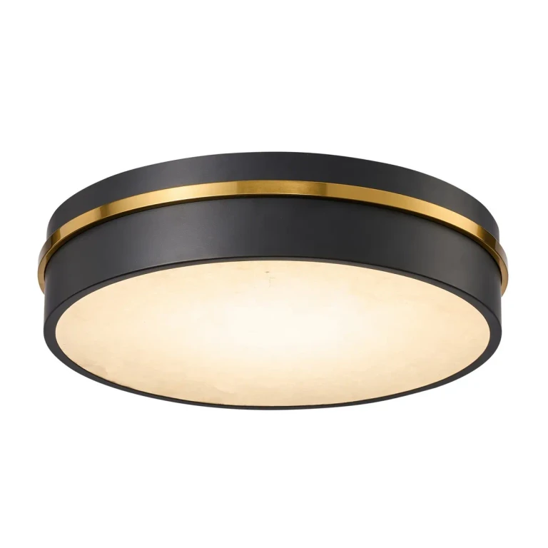 Black, Brass LED Flush Mount from the Dax Collection
