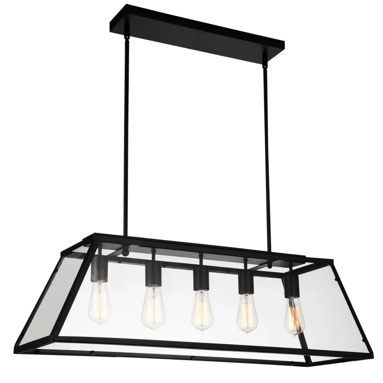 Black Five Light Chandelier from the Alyson Collection