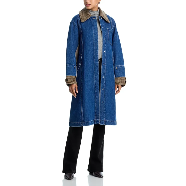3.1 Phillip Lim Denim Combo Trench Coat