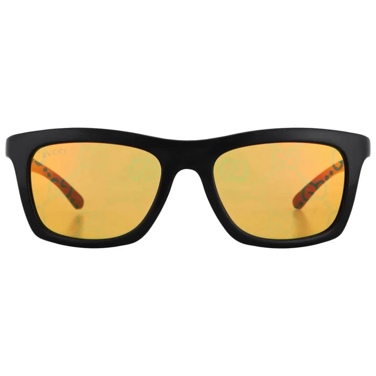 Gucci Yellow Mirror Logo Sport Mens Sunglasses GG1735S 005 54