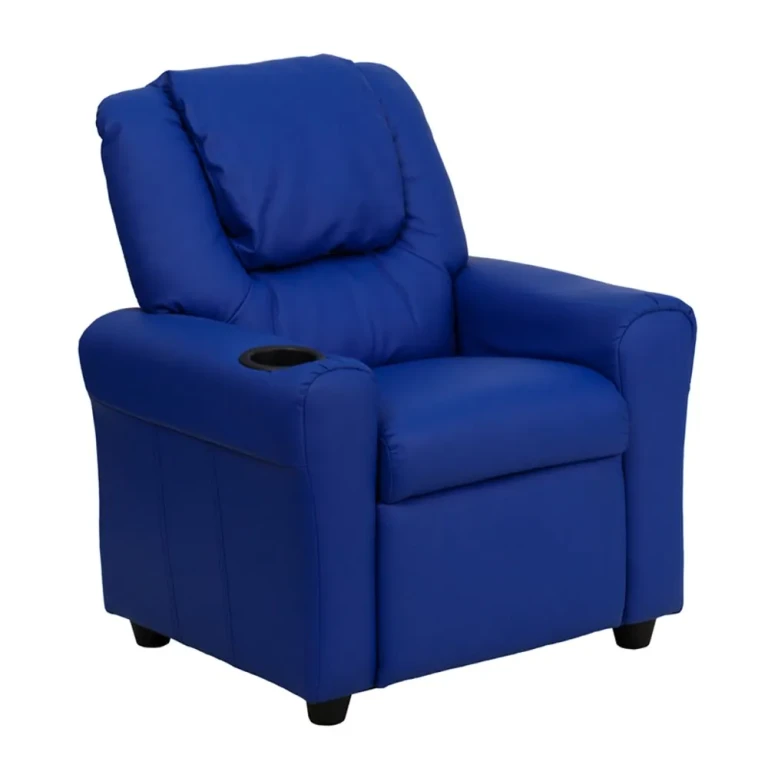 Mini Me Kids Blue Recliner with Cup Holder
