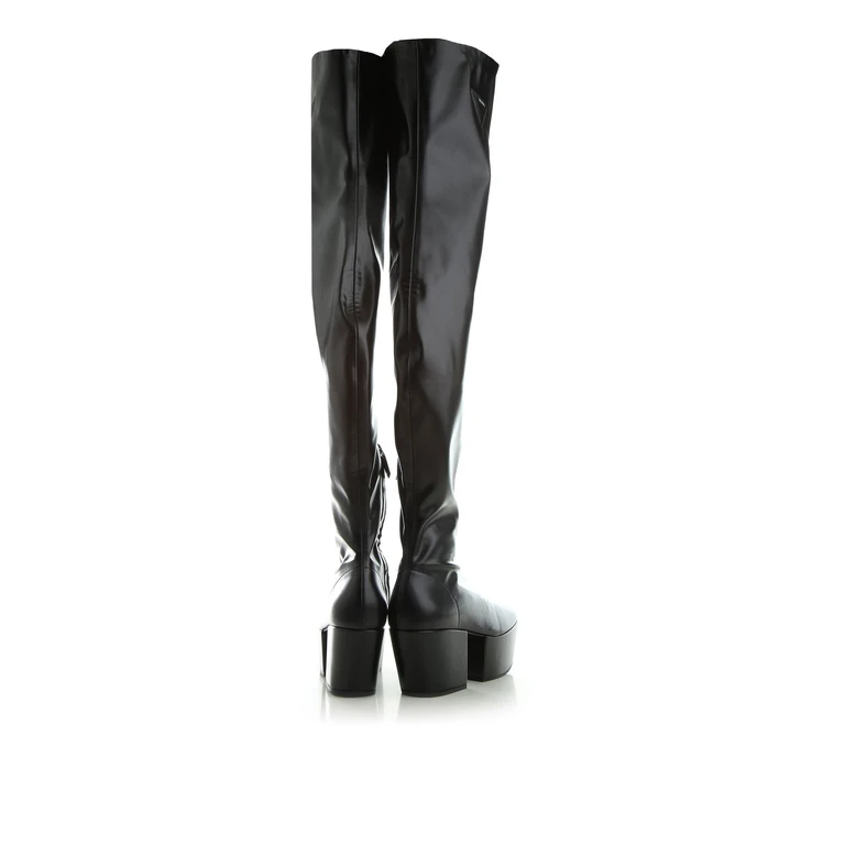 Prada Leather Platform Boots